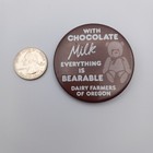 Vintage Dairy Farmer Of Oregon Pinback Button Chocolate Milk Bearable Teddy Bear