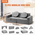 15pcs Modular Kids Nugget Couch Toddler Foam Sofa Couch W high-density 25dsponge