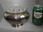 Vtg Marlboro Signed Silver Plate Vase W Glass Flower Frog   Candlestick Holder