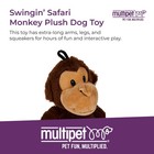 Swingin Safari Monkey 22-inch Large Plush Dog Toy With Extra Long Arms And Legs
