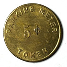 1950-60 s Revenue Authority Baltimore County  Md - 5 Cent Parking Meter Token