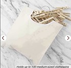 Canvas Clothespin Bag W Rotating Hanging Hook 15   x11    Holds 100 Clothespins
