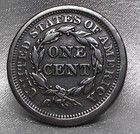 1852 Braided Hair Large One Cent Penny Coin 1c Very Nice