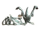 Vintage Pewter    wizard    Figure With Crystal Ball 