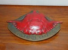Very Rare  Antique Ge General Electric Bronze Cold Painted Jules Crab Ashtray