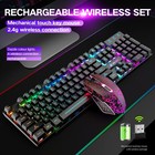 Wireless Gaming Keyboard And Mouse Combo With Mouse Pad  Rechargeable 2 4ghz    