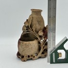 Vintage Hand Carved Chinese Soapstone Vase Sculpture 7  Tall