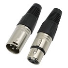 4pc Xlr Dmx 3 Pin Male female Mic Snake Plug Audio Microphone Cable Connector
