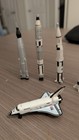 Vintage Nasa  man In Space  Toy Rocket Set - 6 Piece Lot - Saturn V  Shuttle    