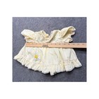 Vintage Sears Perma-prest Baby Girls Yellow Floral Embroidered Lace Dress 9-12mo