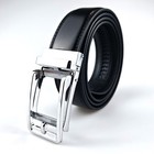 Genuine Leather Mens Ratchet Belt Belts For Men Adjustable Automatic Buckle