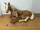 1991 Homco Home Interiors Horse   Baby Sculpture Mare   Foal Brown 11  Nice