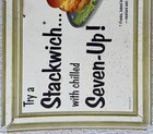 1953 7-up Cardboard Sign   Tray - Try A Stackwich  13 25 X 23 25