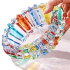 Glsairy Colorful Glass Ashtray 5 5  Round Cigar Cigarette Holder