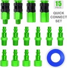 15 Pieces 1 4  Npt Air Coupler And Plug Kit  Quick Connect Air Fittings  Industr