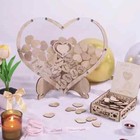Wedding Guest Book Alternative  Wood Heart Drop Guest Book For Guests To Sign   