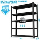 84  h Metal Shelves heavy Duty Storage Racks 3000lbs Load Metal Garage Shelving