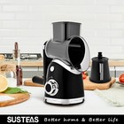 Rotary Cheese Grater W handle  6 Blades  Round Slicer   Vegetable Grater
