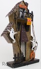 Happy Halloween Spooky Village 23 In H Metal Haunted House Nwt