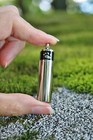 Men s Pet Cremation Necklace Pendant Urn Large Vial For Ashes Dog Cat Paw Print