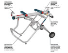 Bosch T4b Portable Gravity-rise Miter Saw Stand With Wheels  18 