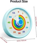 Rainbow Visual Timer For Kids  60 Minute Silent Countdown Clock With Color Disk 
