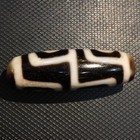 Magic Energy Tibetan Old Agate Old Method Weathering Fold Line 4 Eyed Dzi Bead