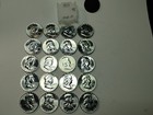 1959 Franklin Half Dollar Uncirculated Bu 90  Fine Silver  20 Coins Roll 
