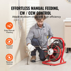 Drain Cleaner Machine Drain Auger 75ft X 3 8 Inch Manual Feed   4 Cutters