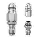 1pc Stainless Steel High Pressure Water Jet Nozzle Drain Cleaner Tool