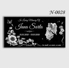 12x24x0 45 Inch Human Headstone  Tombstone  Grave Marker  Diamond Engraved