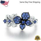 Gorgeous 925 Silver Filled Rings Cubic Zirconia Women Wedding Jewelry Size 6-10