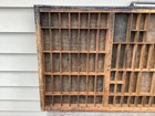 Antique Vintage Wooden Printers Drawer Hamilton Type Letterpress Shadow Box J27