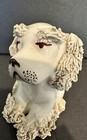 Spaghetti Ceramic Cocker Spaniel Dog Figurine 4    Pink Bow Vintage