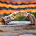 Shofar Yemenite Kudu Horn 30    With Sterling Silver Jerusalem Plates