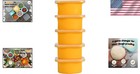 Set Of 5 Stackable Silicone Pizza Dough Proofing Containers - 500ml Each