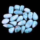 21 Pcs Natural Larimar Cabochon 14mm-24mm Untreated Loose Gemstones Wholesale