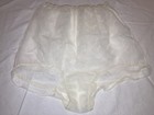 Vtg 50s Size L Nylon Sheer Ivory Panty Mushroom Gusset Granny Sissy