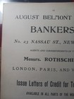  1904 Advertising August Belmont Bankers  Nyc Agents For Rothschild London Paris