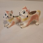 Vintage 1950s Tilso Japan Ceramic Cat Creamers Pink Twin Kittens Rare
