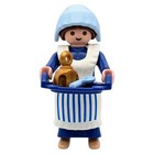 Playmobil Figure Victorian Maid Blue White Tray Bottle Spoon House