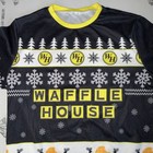 Waffle House Sweater Winter Holiday Christmas Large Black   Yellow