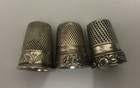 Lot Of 3 Vintage Sterling Silver Thimble
