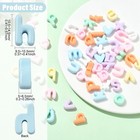 200pcs Letter Resin Cabochons A To Z Alphabet Flatback Charm For Jewelry Making