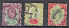 Great Britain  1902  Set King Edward Vii  3 Good High Values  Used  Ebgb110