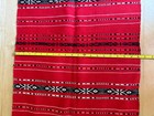 Vintage Middle Eastern Bedouin Handwoven Runner Red With Black   White
