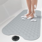 Non Slip Reverse Suction Cup Bath Mat Rubber Tub Safety Comfort Easy Clean New