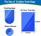 8 Gallon 60pcs Medium Clear Trash Bags 60 Count  pack Of 1   8gal 