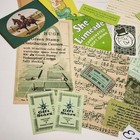 35 Pc Vintage Green Ephemera Paper Variety Lot Junk Journal Tickets Labels E23
