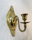 Vintage Brass Wall Scone Candle Holder Decorative 8 5   